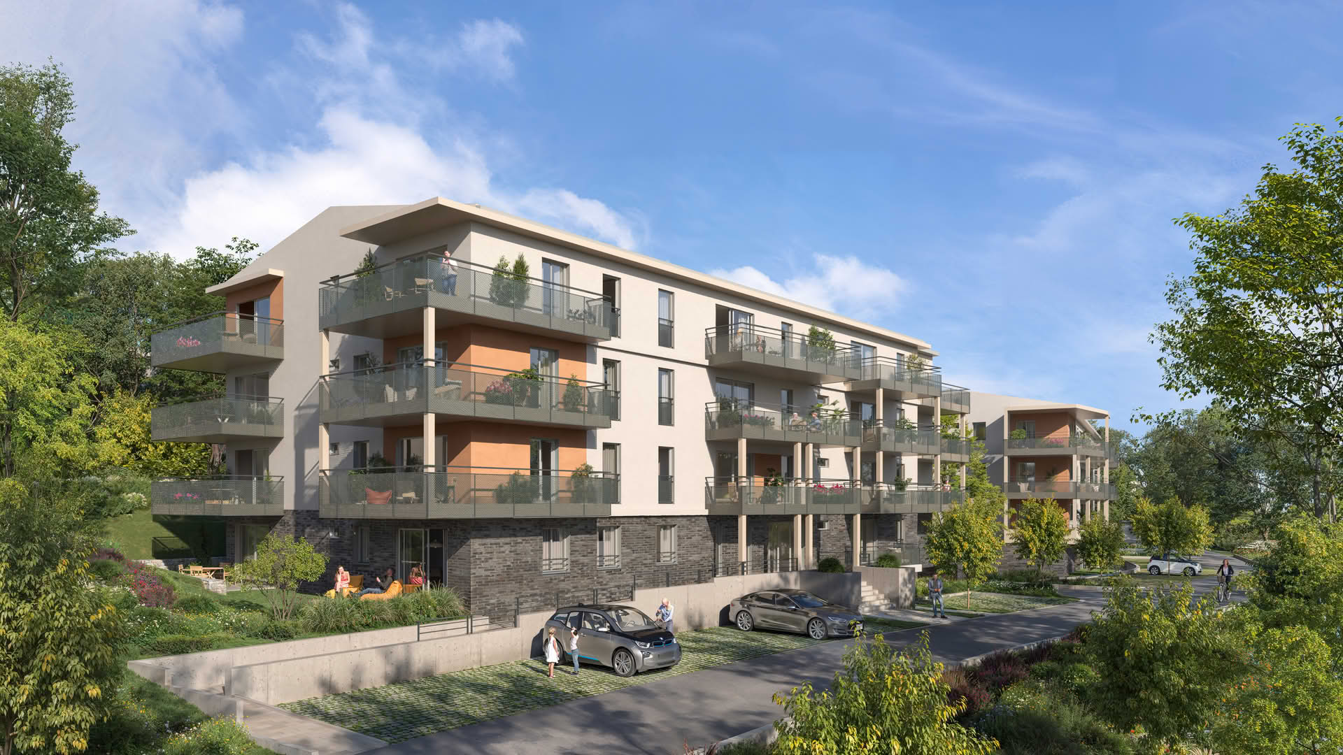 Perspective extérieure de la résidence